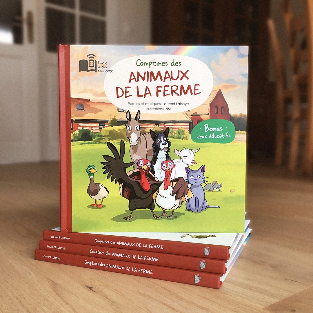 'Les comptines des animaux de la ferme' book front cover